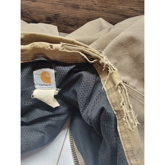 Vintage Carhartt Work Jacket Mens Size XL Beige Y2K J102 DES Santa Fe Desert - Picture 11 of 11